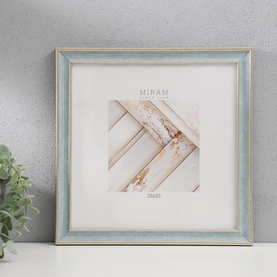 Фоторамка для фото 25×25 см «МИРАМ», пластик, морской, (пластиковый экран)