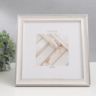 Фоторамка для фото 20×20 см «МИРАМ», пластик, бежевый, (пластиковый экран)