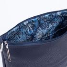 Сумка женская, отдел на молнии, 2 наружных кармана, регулируемый ремень, цвет синий - Фото 3