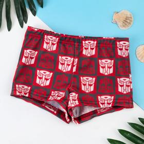 Плавки купальные для мальчика «Трансформеры», рост 98-104 (30), цвет красный