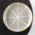 Тарелка пирожковая «Молния», d=15.5 см, керамика, серая - Фото 1