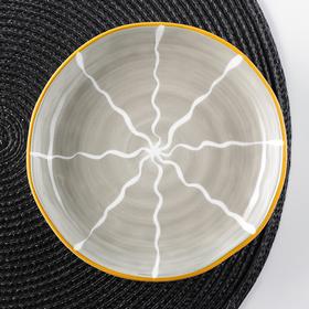 Тарелка пирожковая «Молния», d=15.5 см, керамика, серая  (артикул 5752478)  большой выбор товаров оптом и в розницу по низким ценам с доставкой