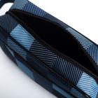 Косметичка дорожная, отдел на молнии, наружный карман, с подкладом, цвет синий - Фото 3