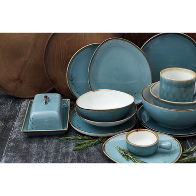 Блюдо для подачи Magistro «Церера», 21×18,7 см, фарфор, голубое