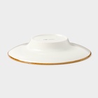 Тарелка для пасты Magistro «Церера», 160 мл, d=21 см, фарфор, белая - Фото 3