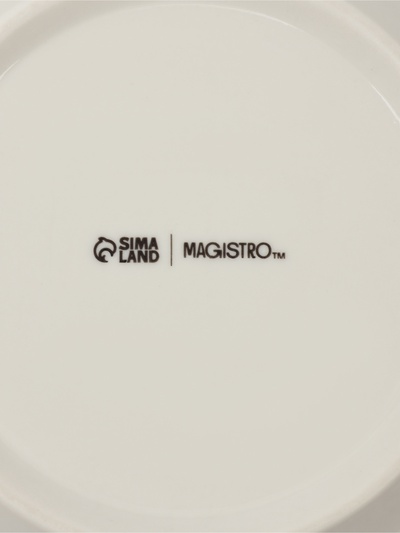 Тарелка для пасты Magistro «Церера», 160 мл, d=21 см, фарфор, голубая