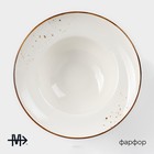 Тарелка для пасты Magistro «Церера», 400 мл, d=19.5 см, фарфор, белая - Фото 2