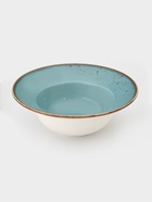 Тарелка для пасты Magistro «Церера», 400 мл, d=19.5 см, фарфор, голубая - Фото 1