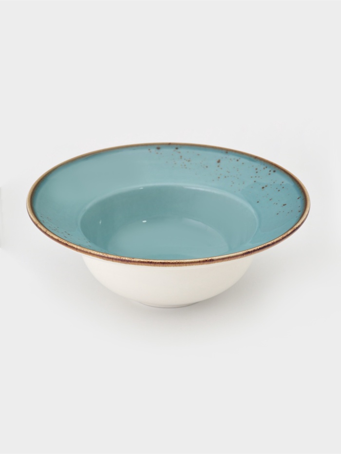 Тарелка для пасты Magistro «Церера», 400 мл, d=19.5 см, фарфор, голубая - Фото 1