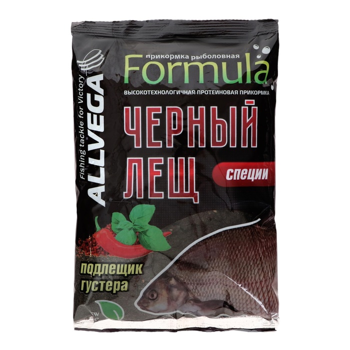 Прикормка Allvega Formula Black Bream Spice, черный лещ специи, 900гр - Фото 1