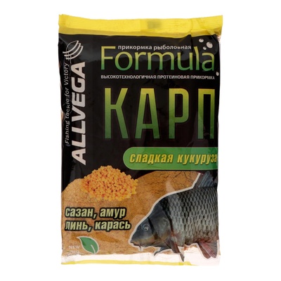 Прикормка Allvega Formula Carp Sweetcorm, карп кукуруза, 900 г