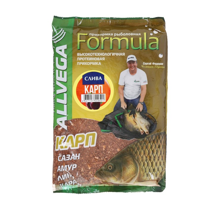 

Прикормка Allvega Formula Carp Plum, карп слива, 900 г