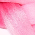 ZUMBA Канекалон двухцветный, гофрированный, 60 см, 100 гр, цвет малиновый/светло-розовый - Фото 3