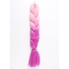 ZUMBA Канекалон двухцветный, гофрированный, 60 см, 100 гр, цвет светло-розовый/светло-фиолетовый(#BY39) - фото 9239077