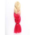ZUMBA Канекалон двухцветный, гофрированный, 60 см, 100 гр, цвет блонд/розовый(#BY45) - фото 318510206