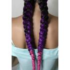 ZUMBA Канекалон трёхцветный, гофрированный, 60 см, 100 гр, цвет чёрный/фиолетовый/розовый(#CY11) - Фото 2