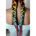 ZUMBA Канекалон четырёхцветный, гофрированный, 60 см, 100 гр, цвет радуга(#DY2) - Фото 2