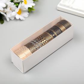 

Клейкая лента бумага "Рисунок с золотом" н-р 10 шт шир.-1,5см дл.-5м 4,5х4,5х15,7 см