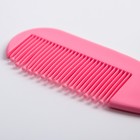 Набор для ухода за волосами: расческа и щетка, «Мишка», цвет розовый - Фото 6
