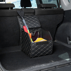 Органайзер саквояж в багажник автомобиля, 32×32×30 см, экокожа, черный с белой обшивкой - Фото 9