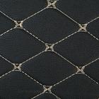 Органайзер саквояж в багажник автомобиля, 40×32×30 см, экокожа, черный с белой строчкой - Фото 4