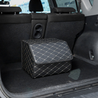 Органайзер саквояж в багажник автомобиля, 40×32×30 см, экокожа, черный с белой строчкой - Фото 7