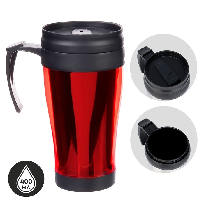 Термокружка «Мастер К Визави», 400 мл, 12×17 см, пластик, красная - Фото 1