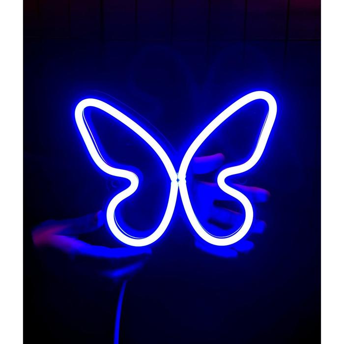 Неоновая вывеска «Бабочка» 23 × 18 см, 12 В