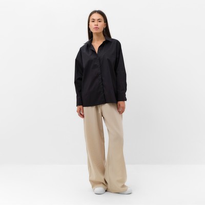 Рубашка женская MIST: Classic Collection, размер 46, чёрная