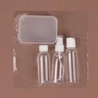 Набор для хранения, 4 предмета, цвет белый/прозрачный - фото 45550395