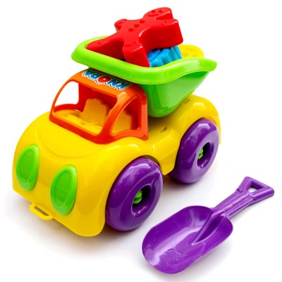 Песочный набор «Баловень», 5 предметов, с машинкой