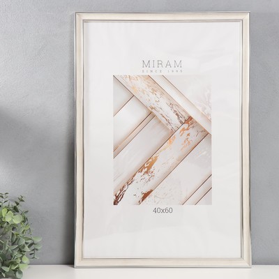 Фоторамка для фото 40×60 см «МИРАМ», пластик, бежевый, (пластиковый экран)
