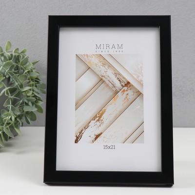 Фоторамка для фото 15×21 см «МИРАМ», пластик, чёрный