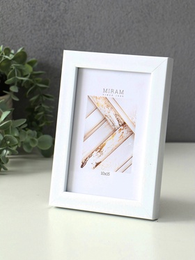 Фоторамка для фото 10×15 см «МИРАМ», пластик, белый