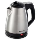 Чайник электрический Scarlett SC-EK21S25, металл, 1.5 л, 1350 Вт, серебристый - фото 301330179