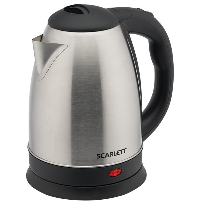 Чайник электрический Scarlett SC-EK21S74, металл, 2 л, 1800 Вт, серебристый - Фото 1