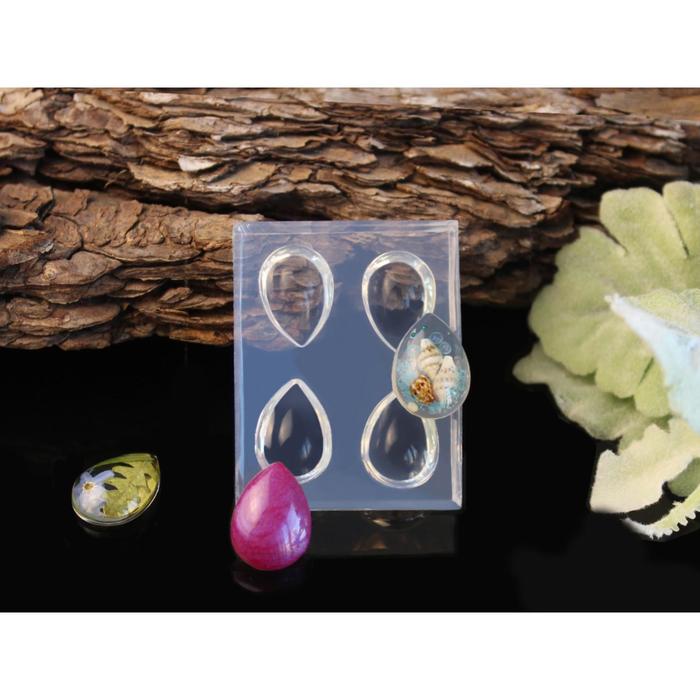 Силиконовый молд 4-х капелек, КЛ-104, 18×13 мм, h=5 мм