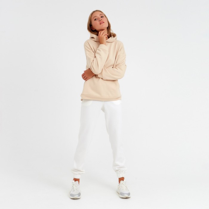 Брюки женские MINAKU: Casual collection цвет экрю, р-р 48 - Фото 1