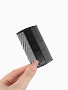 Расчёска двусторонняя, 9×5(±1) см, чёрная - Фото 2