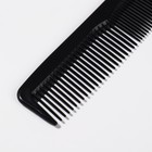 Расчёска комбинированная, 12,5 × 2,5 см, цвет чёрный - Фото 4