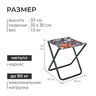 Стул складной Nika, 35 х 30 х 37 см, принт с камнями и кленовыми листьями - Фото 3