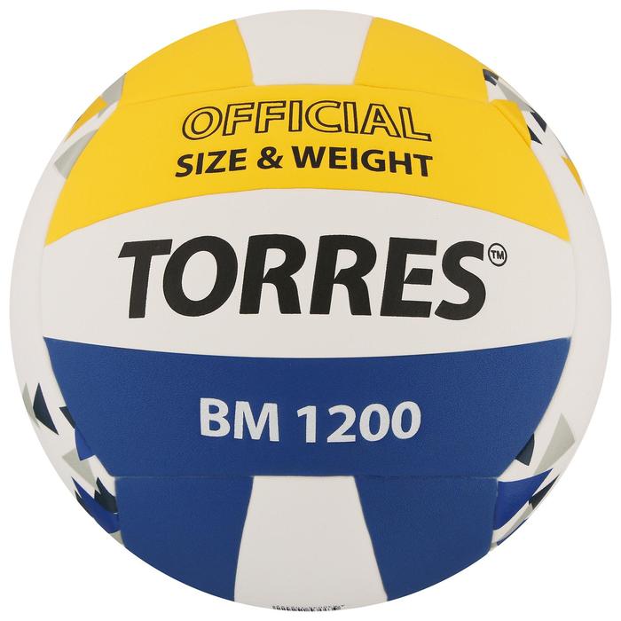Мяч волейбольный TORRES BM1200, клееный, 18 панелей, р. 5 - Фото 1