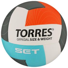 Мяч волейбольный TORRES Set, TPU, клееный, 12 панелей, размер 5