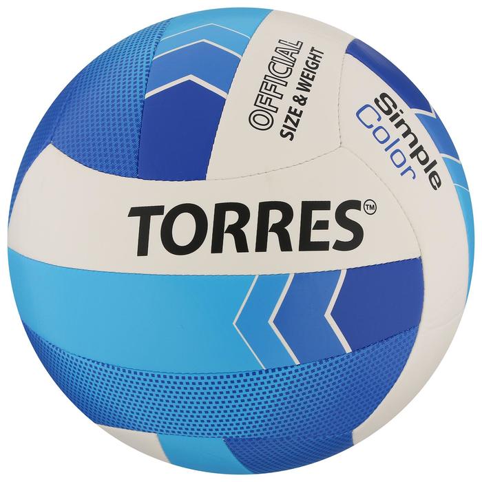 Мяч волейбольный TORRES Simple Color, TPU, машинная сшивка, 18 панелей, р. 5 - Фото 1