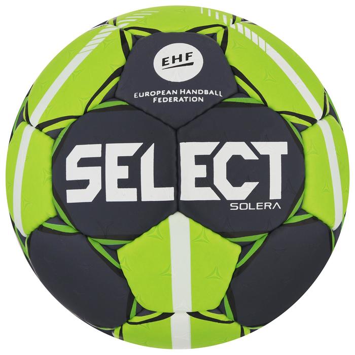 Мяч гандбольный SELECT Solera, Lille, размер 2, EHF Appr, 32 пан, ПУ, ручная сшивка, цвет серый - Фото 1
