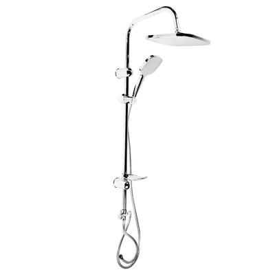 УЦЕНКА Душевая система ZEIN Z1004, тропическая и ручная лейка, шланги, стойка, мыльница