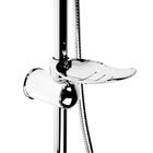 УЦЕНКА Душевая система ZEIN Z1004, тропическая и ручная лейка, шланги, стойка, мыльница - Фото 4