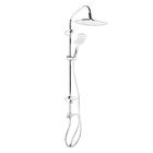 УЦЕНКА Душевая система ZEIN Z1005, тропическая, ручн. лейка 3 реж., шланги, стойка, мыльница - Фото 1