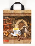 Пакет «Кофе», полиэтиленовый с петлевой ручкой, 28×34 см, 60 мкм - Фото 2