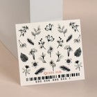 Слайдер-дизайн для ногтей «Monochrome flowers», цвет чёрный - фото 9240137